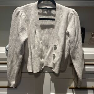 White Zara Sweater with cute shoulder detail